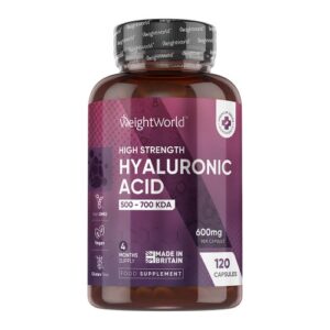 Hyaluronic Acid 600mg 120 Capsules High Strength Vegan Supplement For Skin Bones Joints 4 Month Supply