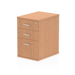 Impulse 600 Desk High Pedestal 3 Drawer Oak I000777