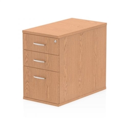 Impulse 800 Desk High Pedestal 3 Drawer Oak I000779