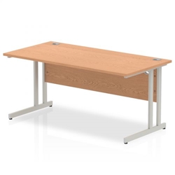 Impulse Cantilever 1600 Rectangle Desk Oak - I000808