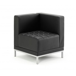 Infinity Visitor Modular Corner Unit Sofa Chair Black Bonde