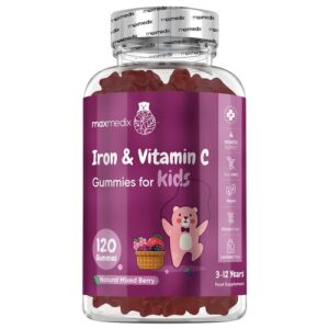 Iron and Vitamin C Gummies 120 Gummies Ideal for Your Kids Mental and Physical Development WeightWorld UK