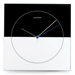 Jacob Jensen Black and Silver Classic Wall Clock