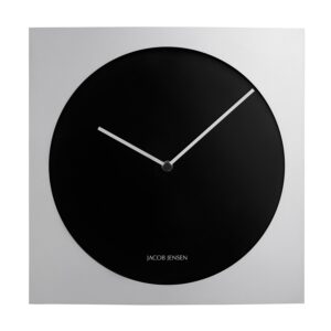 Jacob Jensen Silver and Black 318 Wall Clock