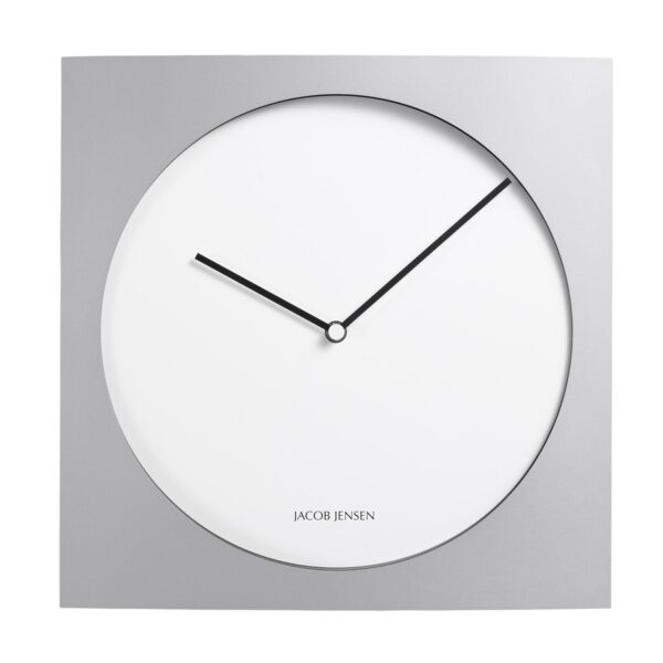 Jacob Jensen Silver and White 319 Wall Clock