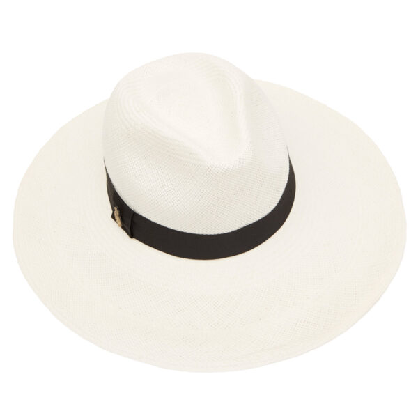 Jessica Wide Brim Panama Hat With Black Band