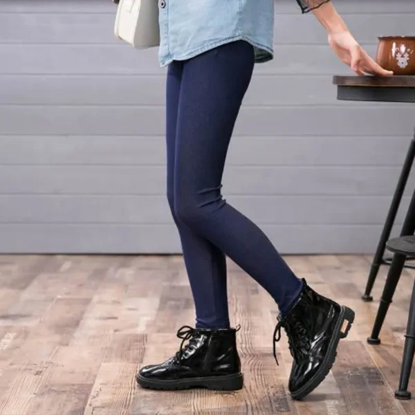 Kid Girl 100 Cotton Casual Elastic Denim Leggings