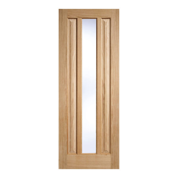 Kilburn 1L Unfinished Oak Internal Door 1 Light With Clear Glass