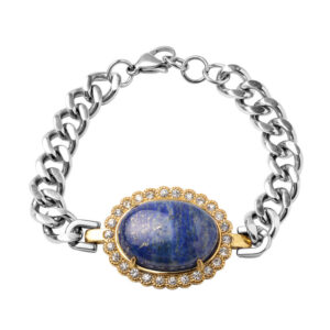 Lapislazuli und Kristall 19 cm Armband 41 20 ct