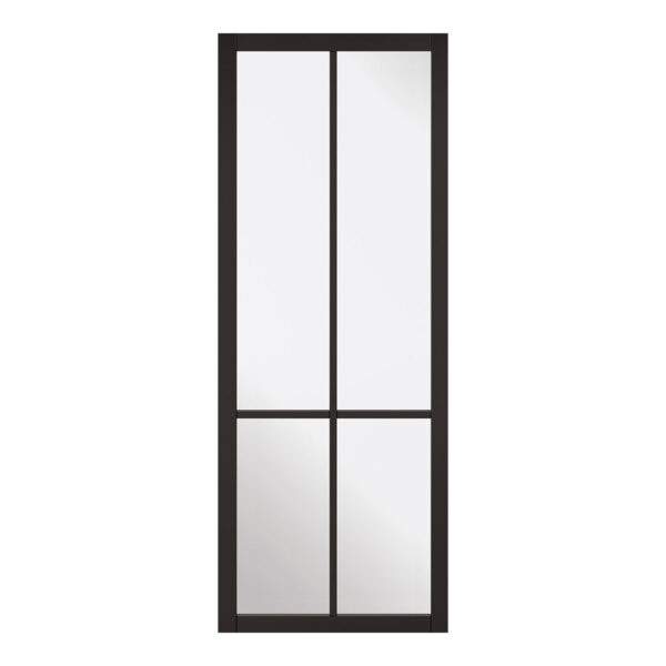 Liberty 4L Primed Black Internal Door 4 Lights With Clear Glass