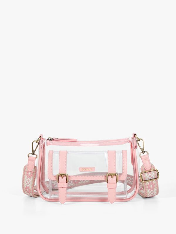 Lilas Clear Wide Strap Crossbody Bag