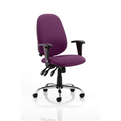 Lisbon Task Operator Chair Purple Colour With Arms KCUP