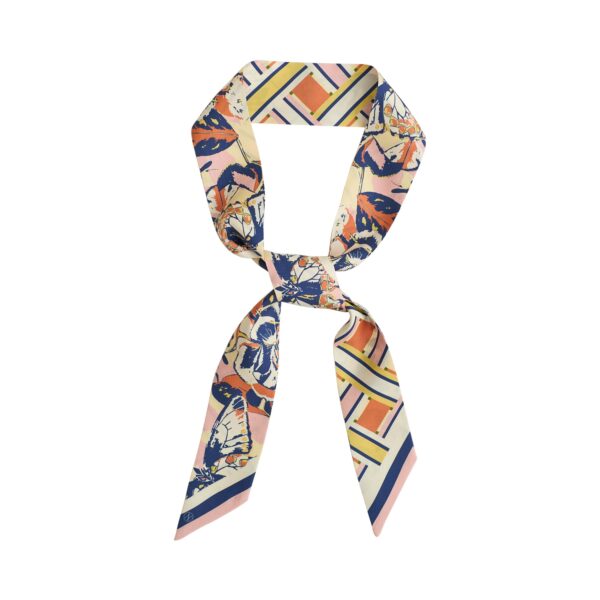 Lost Pattern x Leatherology Silk Twilly Scarf Bright