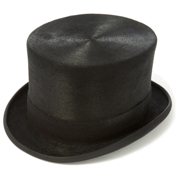 Luxury Black Fur Felt Melusine Top Hat