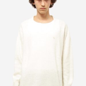 Maglia BIG V NECK KNIT in acrilico bianco