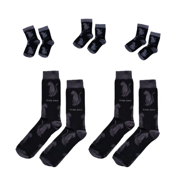 Matching Family Black Panther Socks | UK Adult 4 7