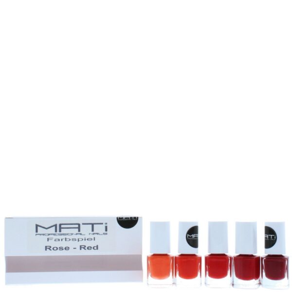 Mati Professional Nails 5 x 5ml Nail Polish Red Rose