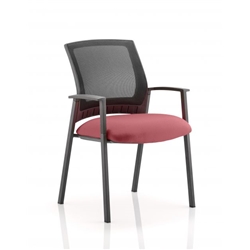 Metro Visitor Chair Chilli Colour Seat With Arms KCUP04