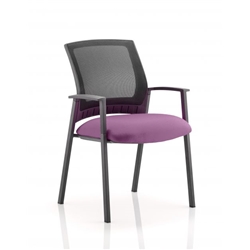 Metro Visitor Chair Purple Colour Seat With Arms KCUP04