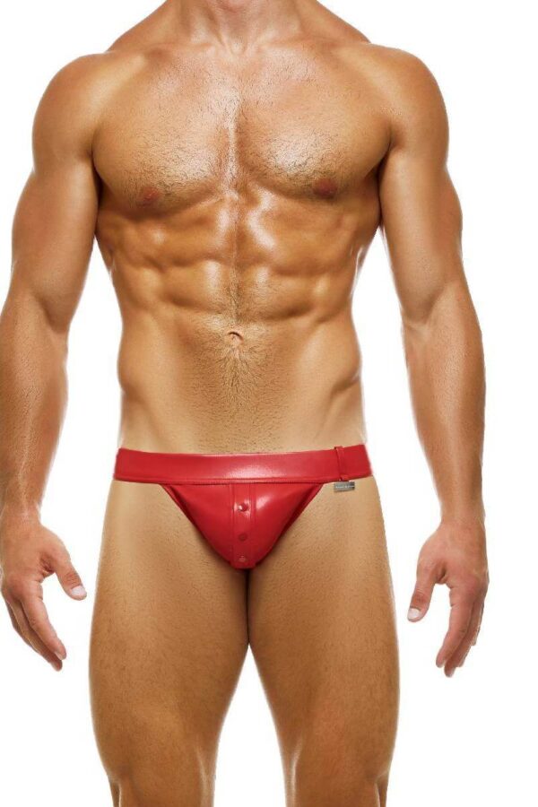 Modus Vivendi Mens Leather Tanga Red Polyester S