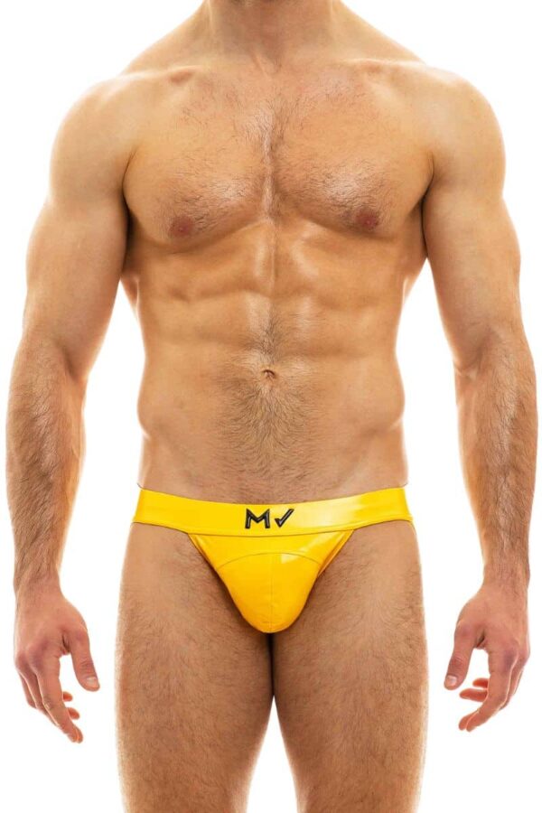 Modus Vivendi Mens PVC Vinyl Jockstrap Yellow Polyester M