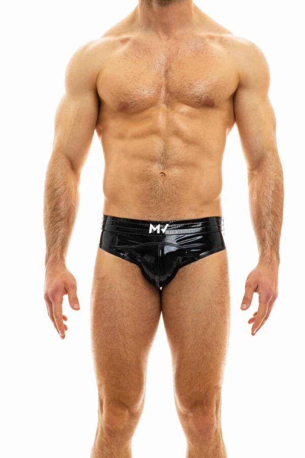 Modus Vivendi PVC Vinyl Briefs Black Polyester M