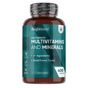 Multivitamins 400 Vegan Tablets 27 Vitamins and Minerals in One Tablet 100 Natural Supplement