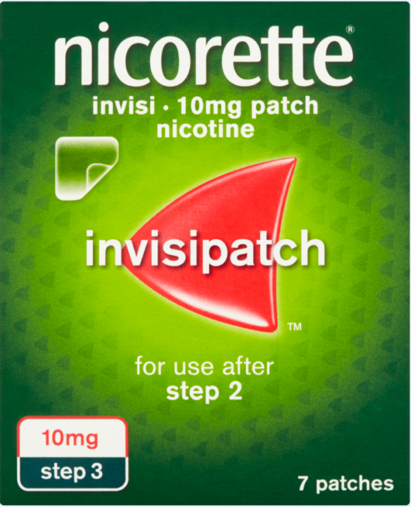 Nicorette Step 3 Invisi 10mg 7 Patches