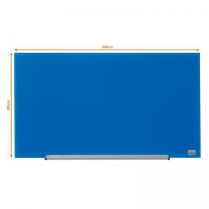 Nobo 1905187 Blue Impression Pro Glass Magnetic Whiteboard 680x380mm