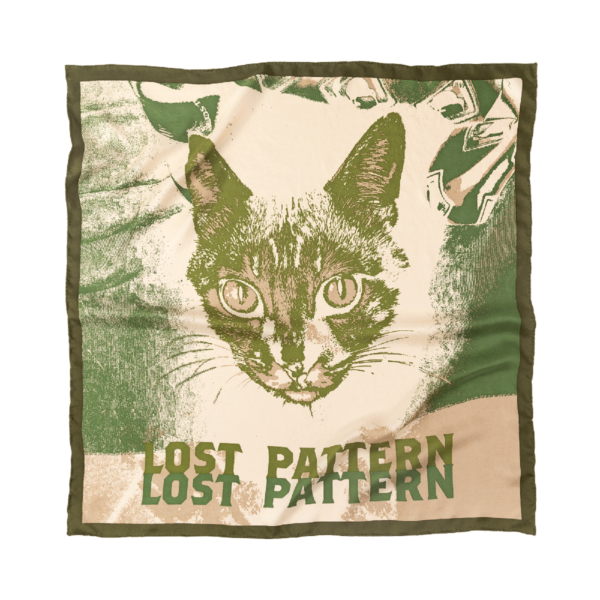 One Cool Cat Silk Bandana Olive Green