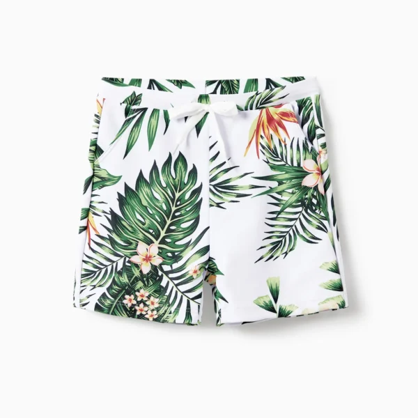 One Piece Plant Printed Family Matching Swimsuit