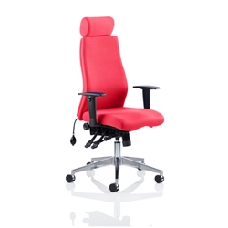 Onyx Posture Chair Cherry Colour With Headrest With Arms Re