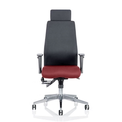 Onyx Posture Chair Chilli Colour Seat With Headrest With Ar