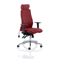 Onyx Posture Chair Chilli Colour With Headrest With Arms Re