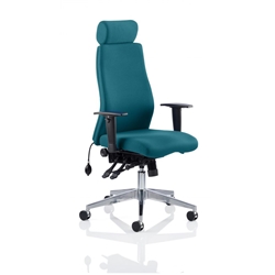 Onyx Posture Chair Kingfisher Colour With Headrest With Arm