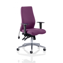 Onyx Posture Chair Purple Colour Without Headrest With Arms