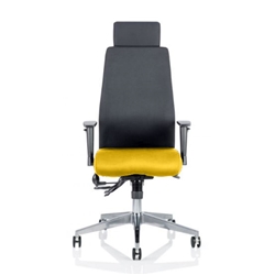 Onyx Posture Chair Sunset Colour Seat With Headrest With Ar