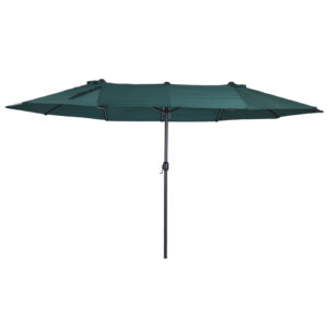 Outsunny Waterproof 46m Garden Parasol Double Sided Sun Umbrella Patio Market Shelter Canopy Shade Outdoor Green Aosom UK