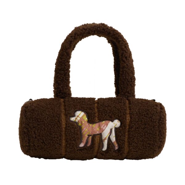 Pan Pan Cylinder Shearling Bag Chocolate