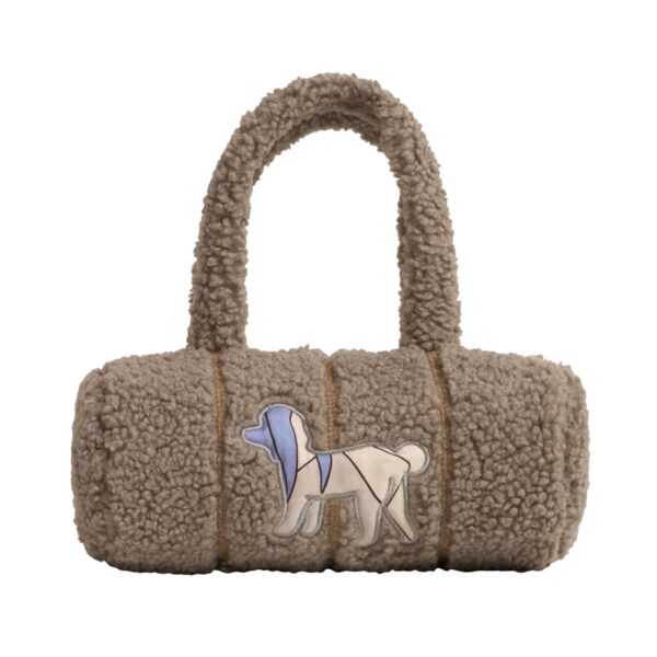 Pan Pan Cylinder Shearling Bag Taupe