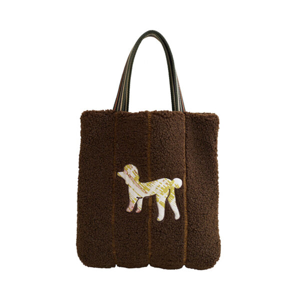 Pan Pan Shearling Tote Bag Chocolate