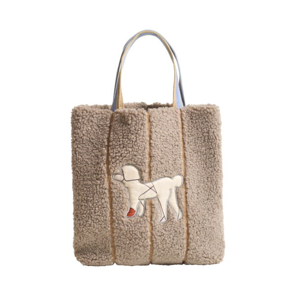 Pan Pan Shearling Tote Bag Taupe