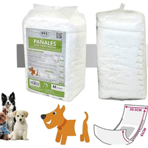 Pañales desechables para perros machos pañal sanitarios para perro mascotas bragas higiénicas suaves absorbentes