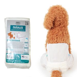 Pañales para Perro Desechable Hembra Pañal Sanitarios para Mascotas Bragas Higiénicas Suaves Super Absorbentes