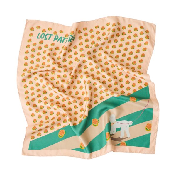 Pandita the Dog Silk Bandana Orange