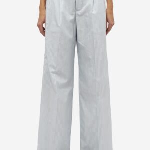 Pantalone FINX STRIPE in cotone bianco