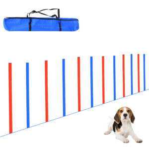 Pawhut Comprehensive Pet Agility Training Set Outdoor Run and Jump Course Kit for Dogs Aosom UK