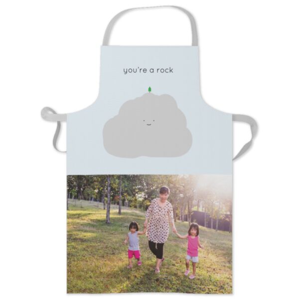 Personalised Apron | Photo Apron | Youre A Rock Design | Custom Cooking Apron | Add Your Own Words and Text | One Size | ASDA photo