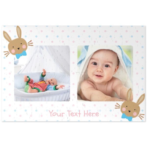 Personalised Jigsaw | Dotted Bunny | 266 Pieces | Photo Jigsaw | Make Your Own Jigsaw | Easy To Create | Photo Gift | ASDA photo