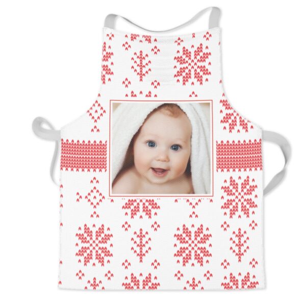 Personalised Kids Apron | Christmas Cats Design | Childrens Photo Apron | Machine Washable | Quick Release Neck Straps | ASDA photo